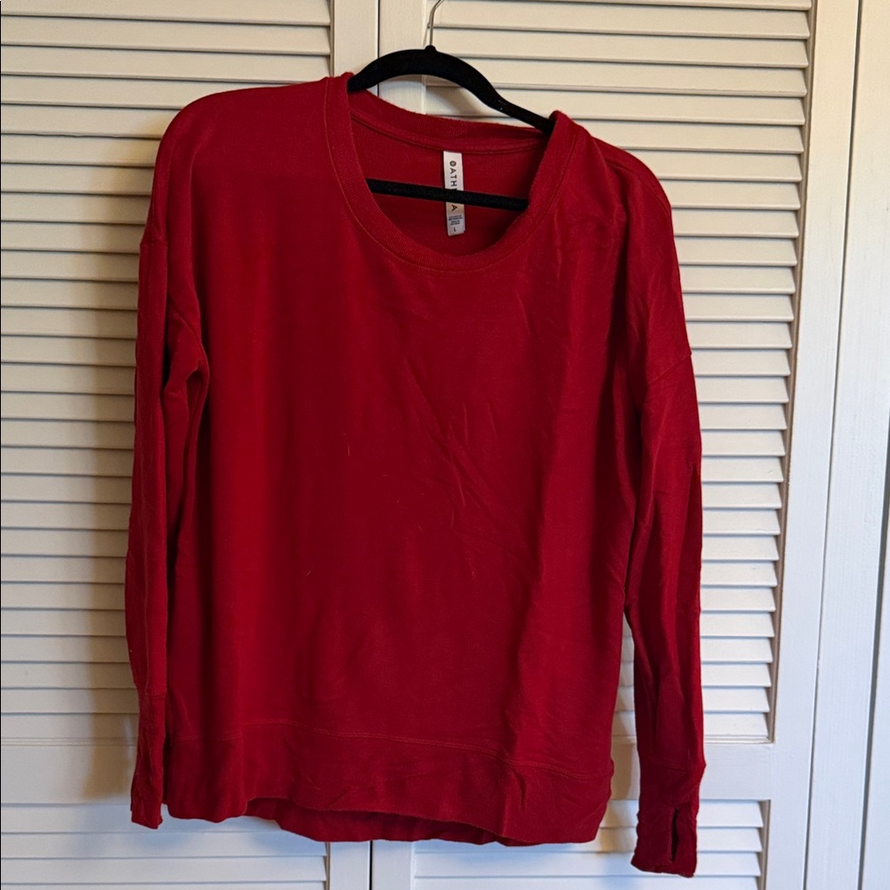 Athleta Red Coaster Luxe Sweatshirt